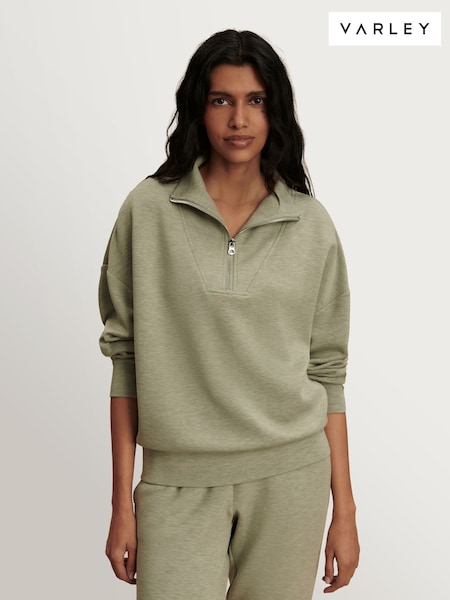 Varley Shadow Marl Half Zip Hawley Sweatshirt (W68205) | £105