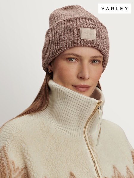 Varley Taupe Flecked Carly Beanie (W68208) | £54