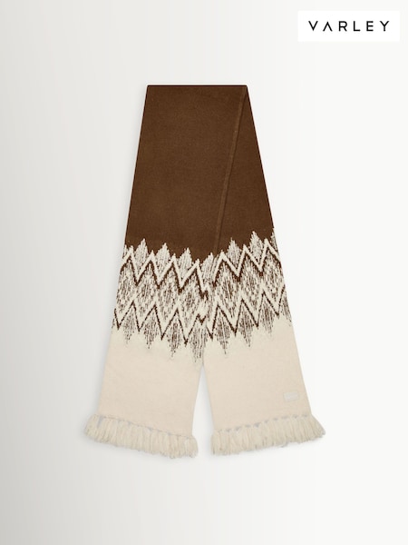 Varley Cocoa Dust Sebastian Jacquard Scarf 2.0 (W68219) | £114