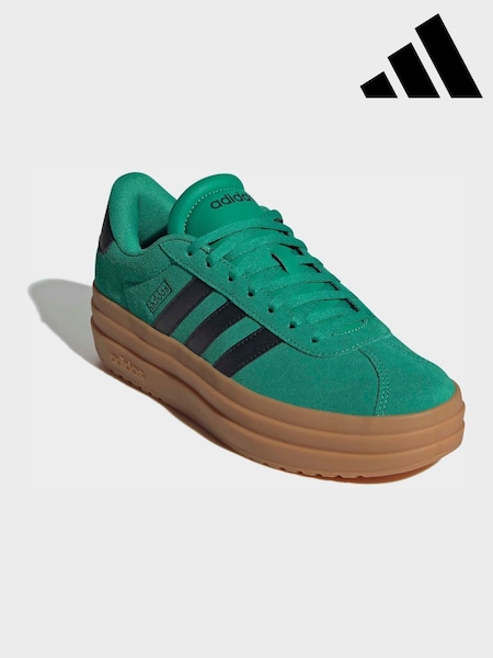 adidas Green/Black VL Court Bold Trainers (W68246) | £70