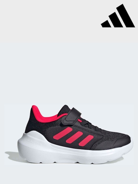 adidas Black/Red Tensaur Run 2.0 Hook and Loop Kids Trainers (W68414) | £28