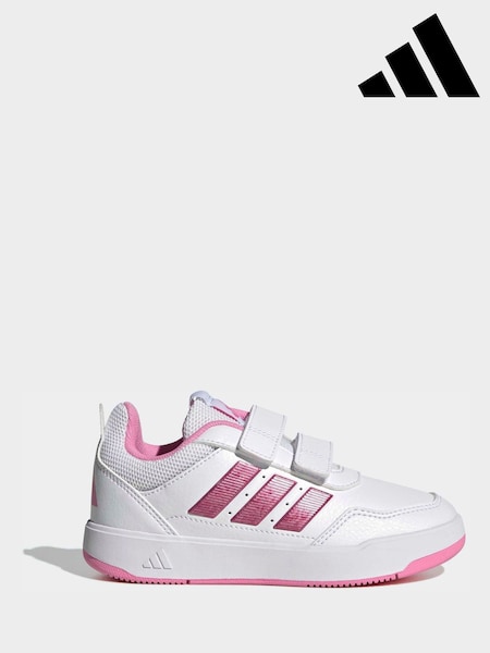 adidas White/Pink Tensaur Sport 3.0 Kids Trainers (W68474) | £28