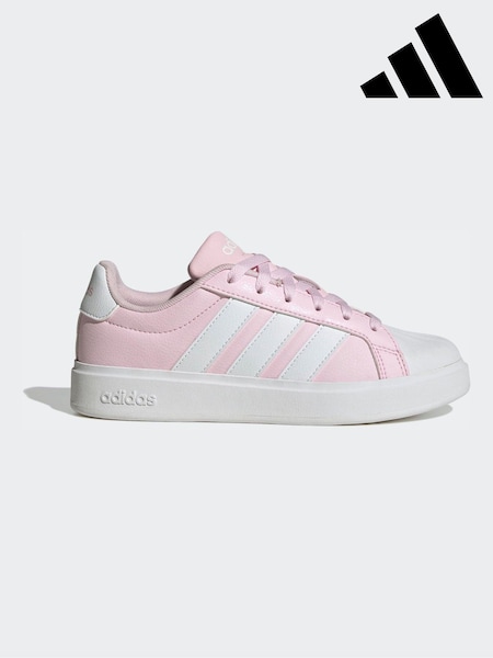 adidas Pink Street Talk Lace Junior Trainers (W68505) | £35