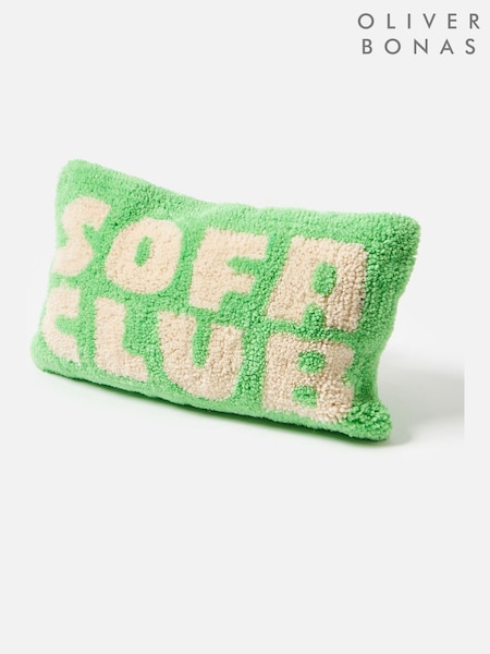 Oliver Bonas Green Sofa Club Rectangular Cushion Cover (W68550) | £27