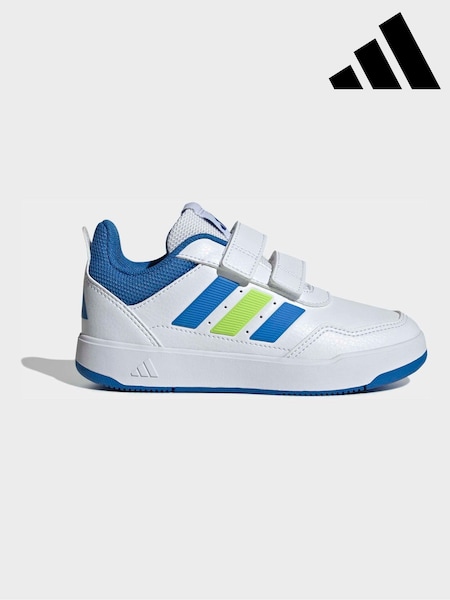 adidas White/Blue Tensaur Sport 3.0 Kids Trainers (W68605) | £28