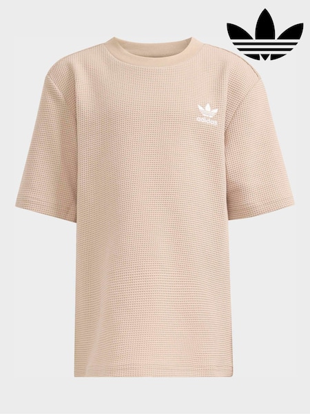 adidas Originals Neutral Oversized Waffle Short T-Shirt Little Kids Set (W68704) | £33