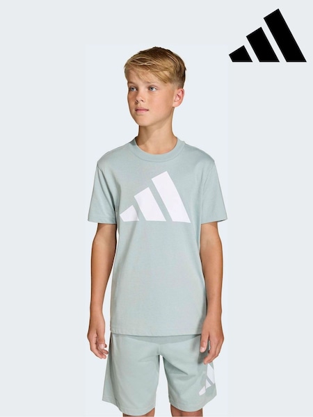 adidas Light Green Essentials Kids T-Shirt (W68826) | £13