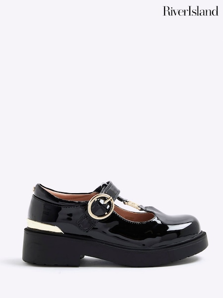 River Island Black Girls T Bar Mary Jane Shoes (W69051) | £28