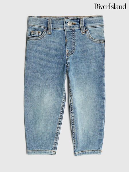 River Island Blue Tapered Fit Boys Stretch Jeans (W69066) | £17