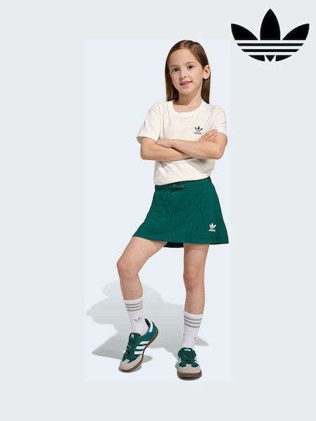 adidas Originals Green Rib T-Shirt and Skirt Little Kids Set (W69162) | £33