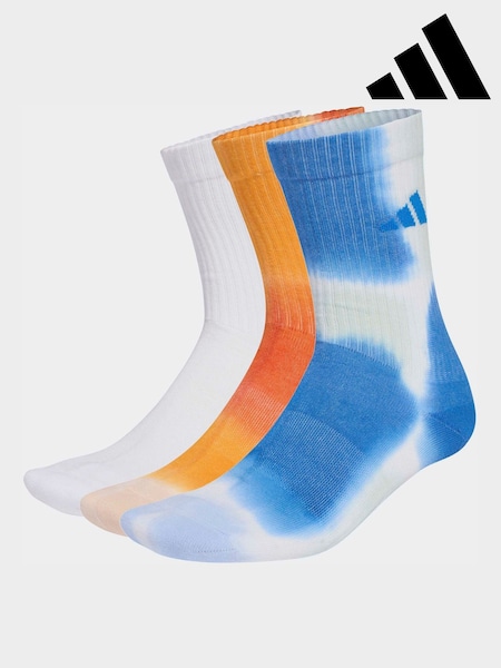 adidas White Tie Dye Socks 3 Pack (W69221) | £20