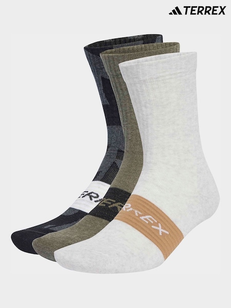 adidas Black Terrex Moutin Socks 3 Pack (W69242) | £18