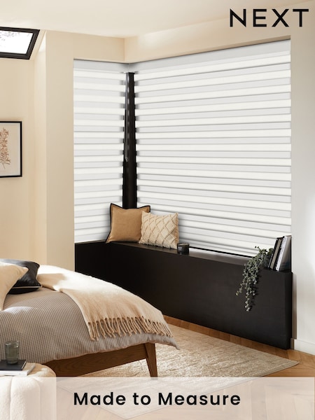 Natural Kite Blackout Made To Measure Day and Night Blind (W69375) | £64