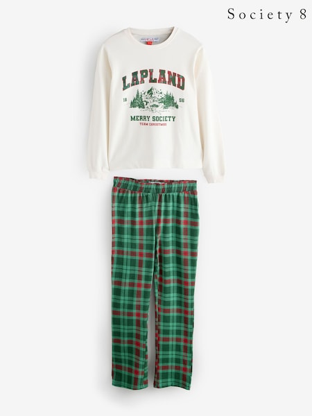 Society 8 Green Matching Family Lapland Pyjamas Set (W69388) | £24