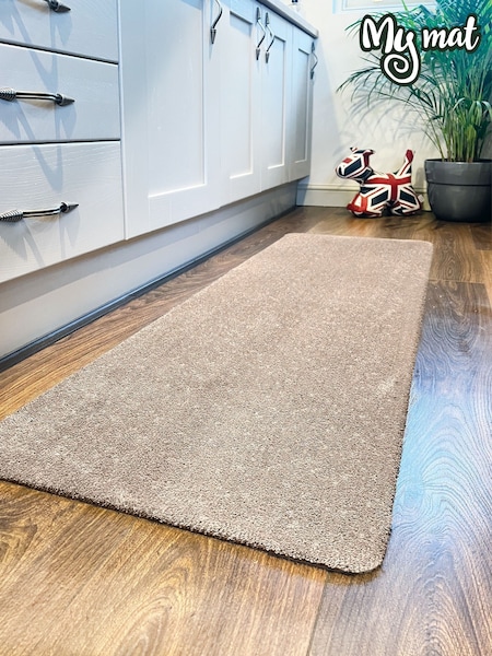 My Mat Beige Soft Washable Runner (W69441) | £32