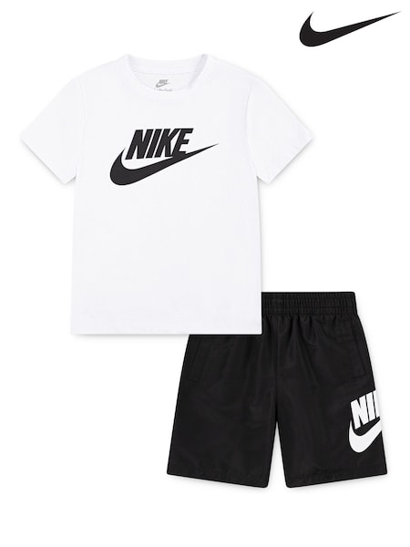 Nike Black Little Kids T-Shirt and Woven Shorts Set (W69460) | £0