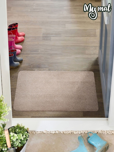 My Mat Beige Soft Washable Doormat (W69465) | £16 - £32