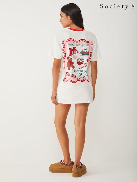 Society 8 Cream Festive December 25th T-Shirt (W69482) | £25