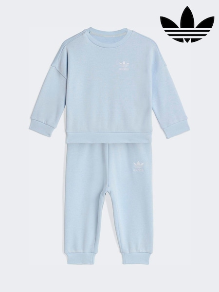 adidas Originals Blue Oversized Sweatshirt and Jogger Infant Set (W69501) | £33