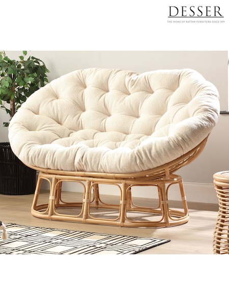 Desser Natural Papasan Fabric Sofa (W69593) | £576