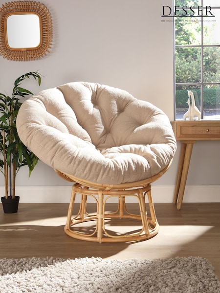 Desser Natural Papasan Fabric Chair (W69595) | £432