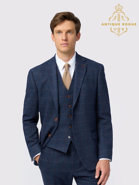 Antique Rogue Blue Ezra Check Jacket (W69863) | £150