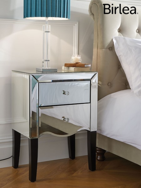 Birlea Mirrored Palermo 2 Drawer Bedside (W69999) | £223