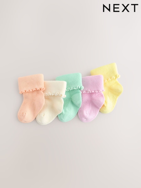 Neutral Baby Socks 5 Pack (0mths-2yrs) (W70051) | £6.50