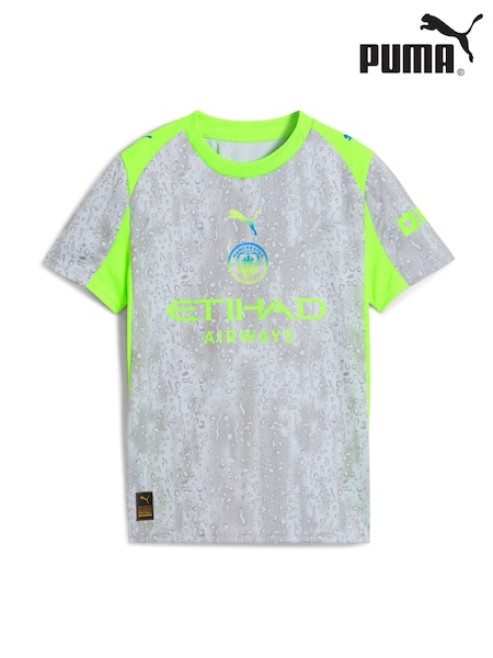 Puma Grey Kids Manchester City 25/26 Third Football Shirt (W70280) | £60 - £72