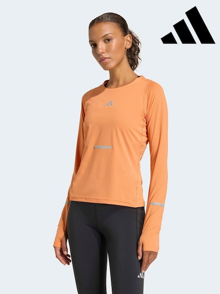 adidas Orange adidas adi365 Climacool+ Long Sleeve Top (W70329) | £55