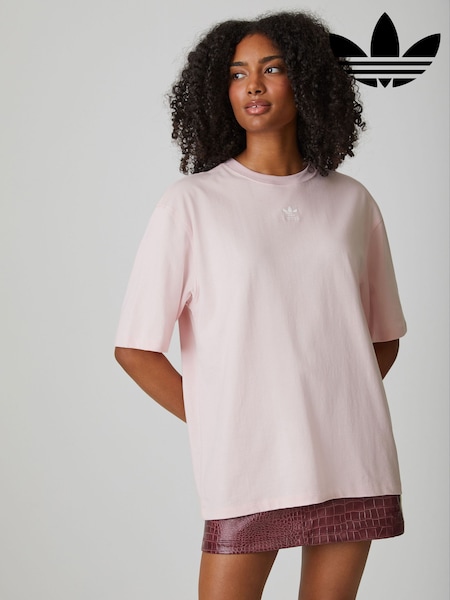 adidas Originals Pink Essentials Boyfriend T-Shirt (W70608) | £22