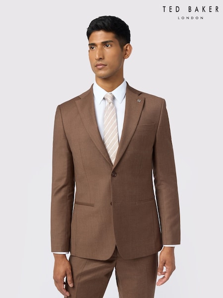 Ted Baker Tailoring Slim Natural Eliot Sunbaked Flannel Jacket (W70806) | £259