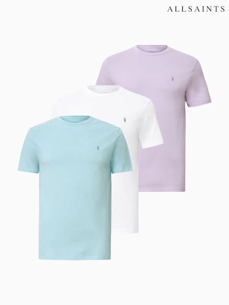 AllSaints Blue Brace Short Sleeve Crew T-Shirts 3 Pack (W70885) | £105