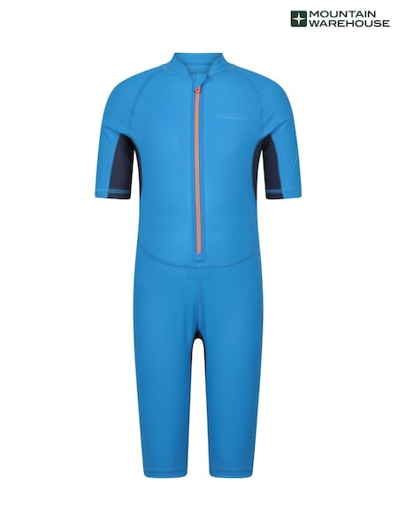 Mountain Warehouse Blue Kids Wave Thermal Lined Shorty Wetsuit (W70992) | £25