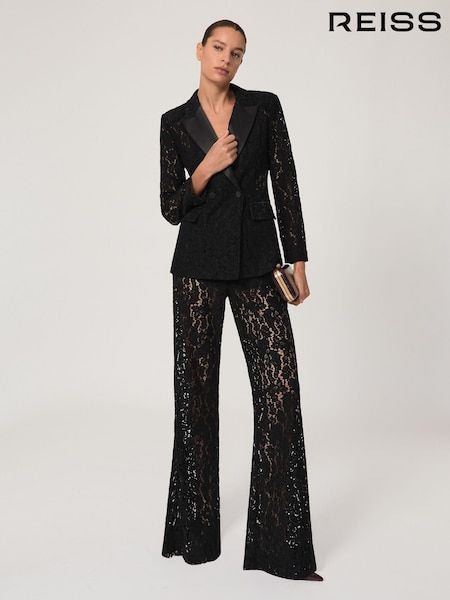 Reiss Black Della Suit Jacket (W71093) | £280