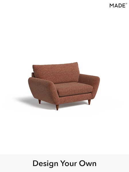 Tonal Boucle/Maroon Red and Light Caramel Tinsley By Made (W71339) | £775