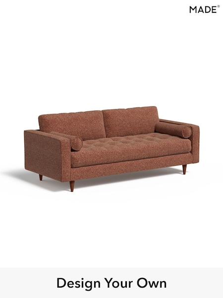 Tonal Boucle/Maroon Red and Light Caramel Scott By Made (W71340) | £1,250