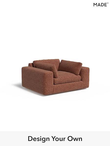 Tonal Boucle/Maroon Red and Light Caramel Alec By Made (W71346) | £1,050