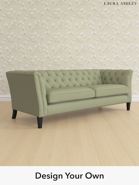 Edwin Herringbone/Hedgerow Green Chatsworth Button Back By Laura Ashley (W71364) | £1,625
