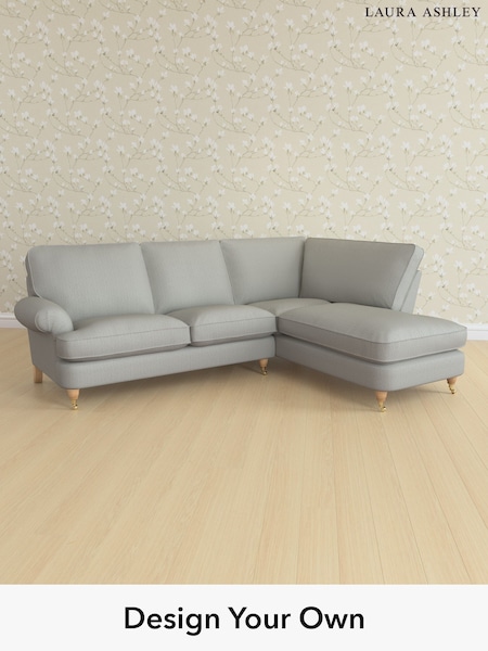 Edwin Herringbone/Pale Steel Grey Beaumaris By Laura Ashley (W71374) | £2,350