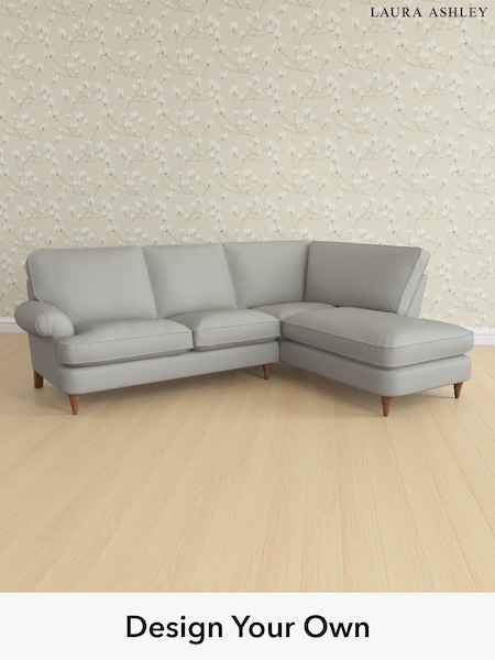 Edwin Herringbone/Pale Steel Grey Beaumaris By Laura Ashley (W71374) | £2,350