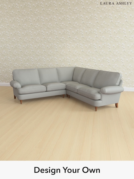Edwin Herringbone/Pale Steel Grey Beaumaris By Laura Ashley (W71374) | £2,800