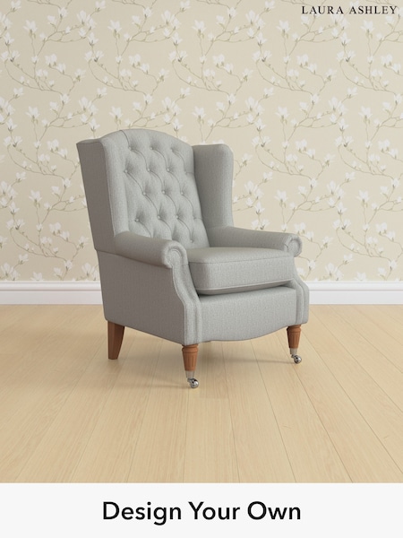 Edwin Herringbone/Pale Steel Grey Enderby Buttoned By Laura Ashley (W71378) | £875