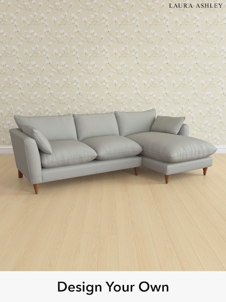 Edwin Herringbone/Pale Steel Grey Casterton By Laura Ashley (W71381) | £2,175