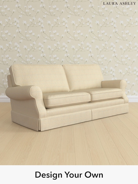 Birchgrove Check/Oatmeal Natural Padstow By Laura Ashley (W71387) | £1,575