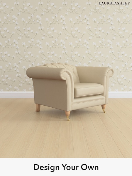 Edwin Herringbone/Natural Gloucester Button Back By Laura Ashley (W71403) | £950