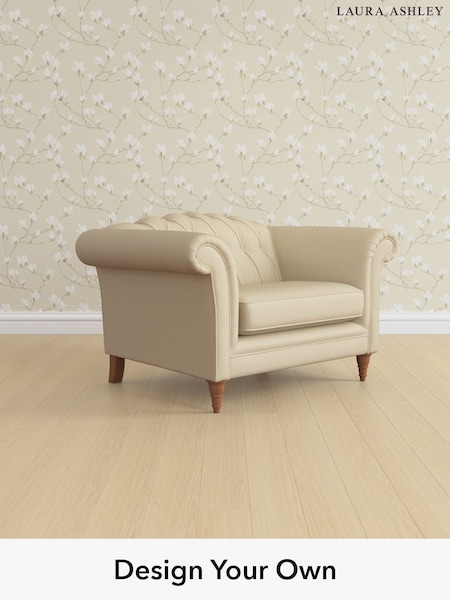 Edwin Herringbone/Natural Gloucester Button Back By Laura Ashley (W71403) | £1,050