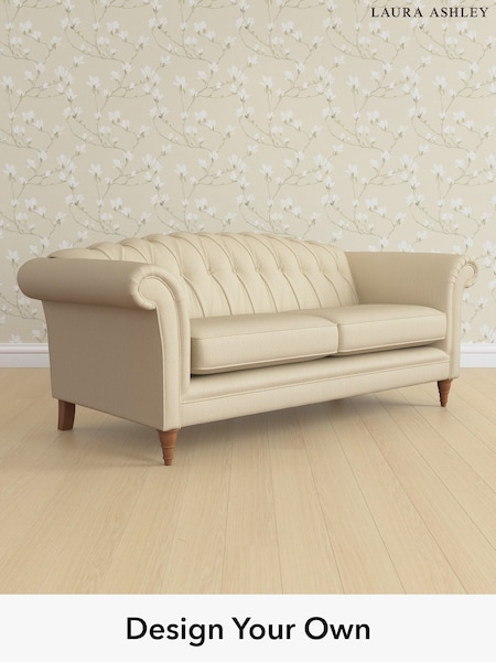Edwin Herringbone/Natural Gloucester Button Back By Laura Ashley (W71403) | £1,525
