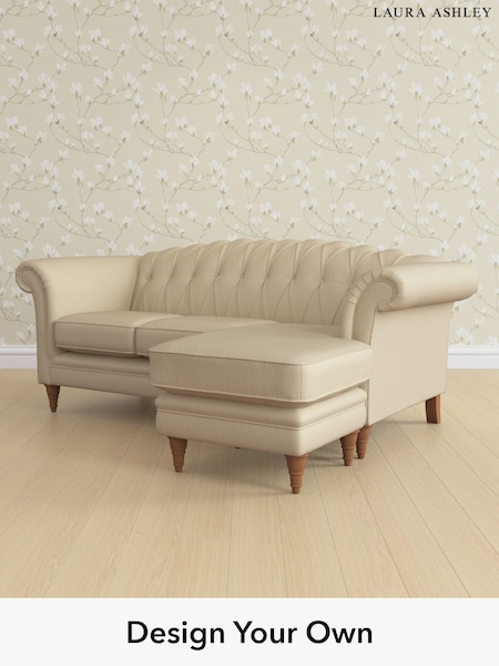 Edwin Herringbone/Natural Gloucester Button Back By Laura Ashley (W71403) | £1,900