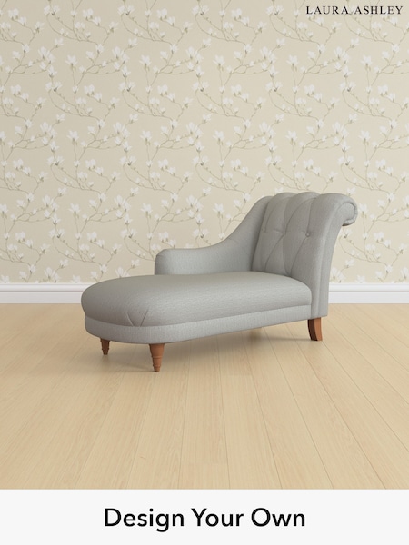 Edwin Herringbone/Pale Steel Grey Gloucester Button Back By Laura Ashley (W71406) | £1,100